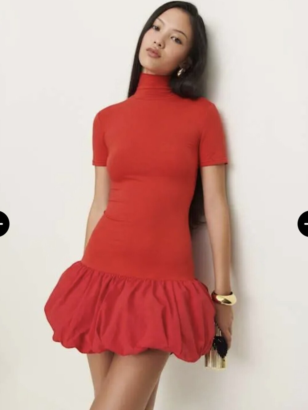 Reformation Dana Knit Dress Red Small NWOT